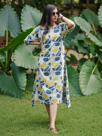 Indigo Lotus Bloom Dress