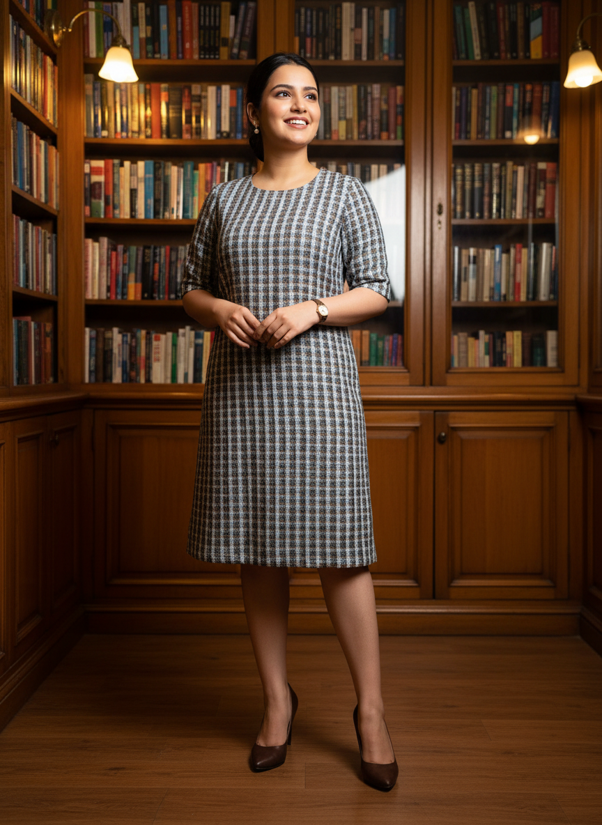 Ink & Oak Tweed Formal Dress