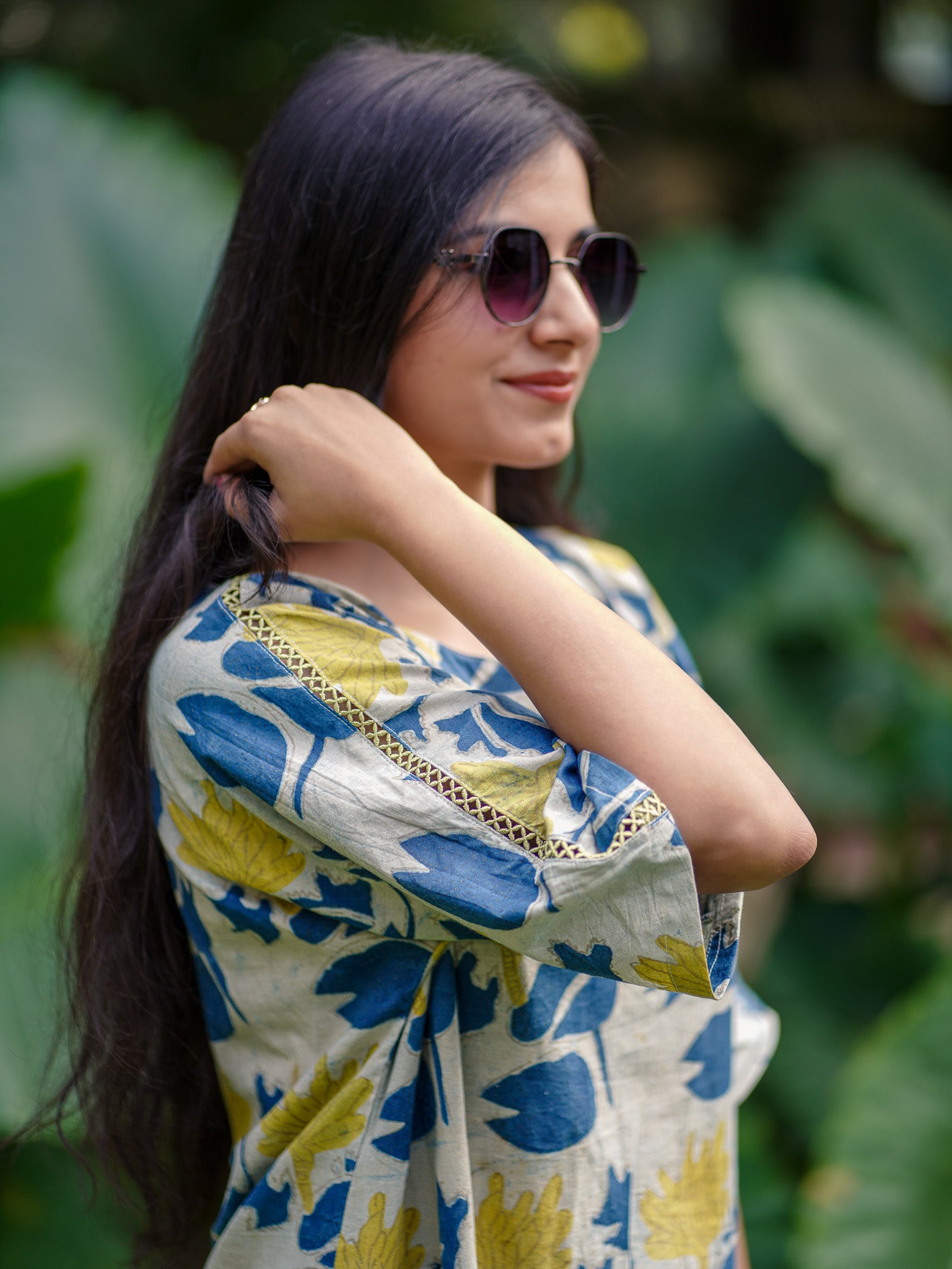 Indigo Lotus Bloom Dress