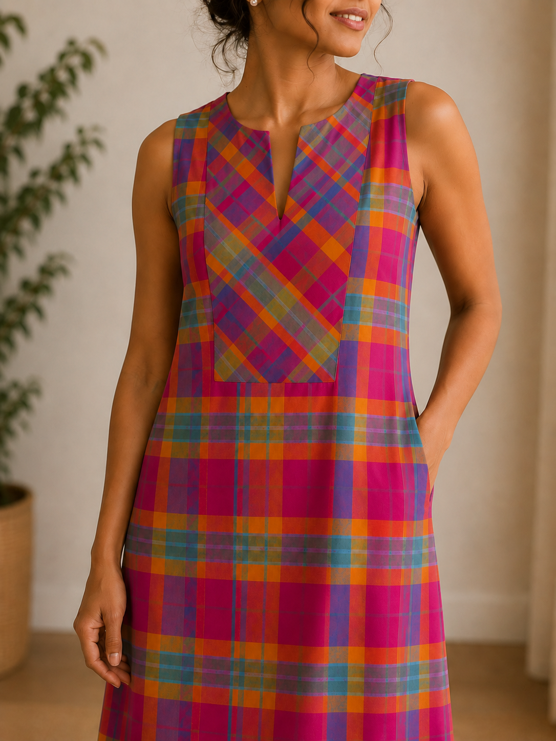 The Madras Shift Dress