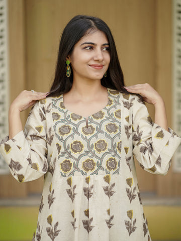 Vana Safari Embroidered Kurta Set
