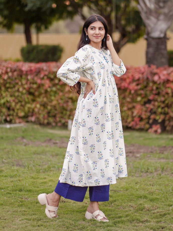 Monday Blooms Cotton Kurta
