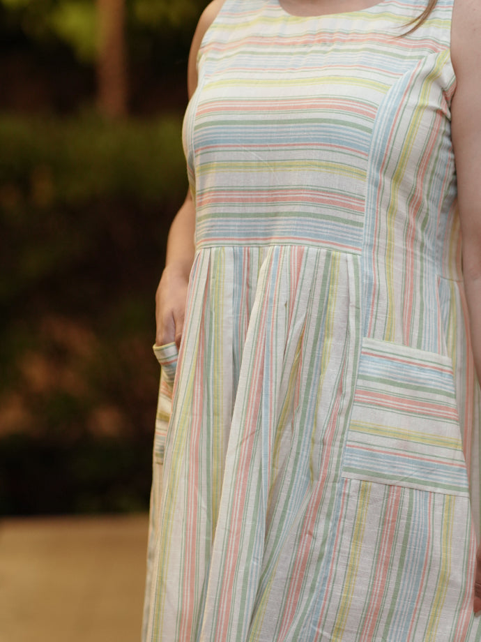 Crossroads Pastel Striped Dress