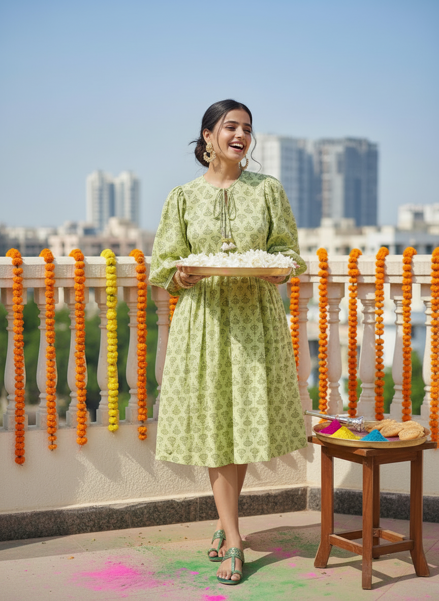 Parrot Charm Day Dress