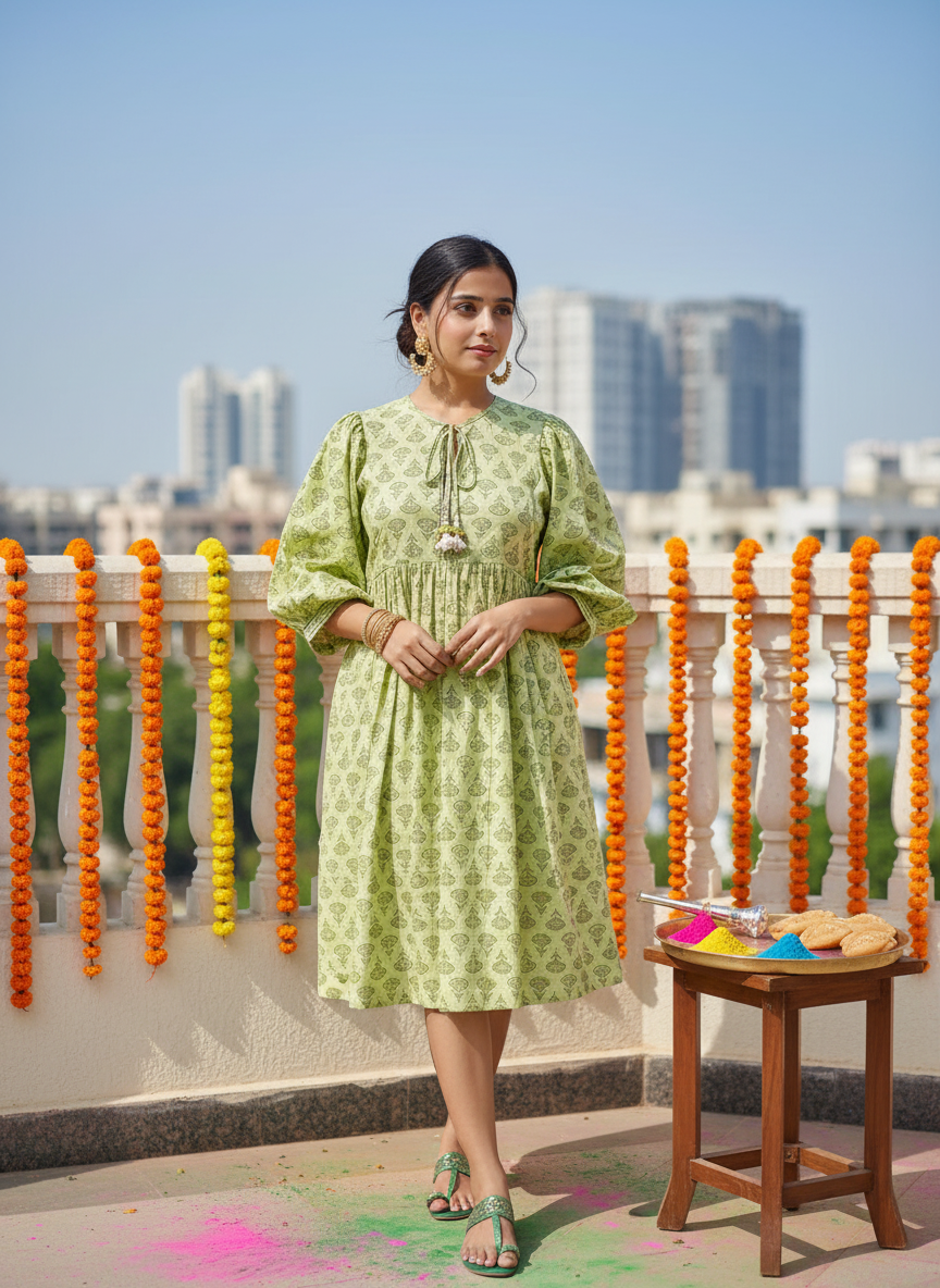 Parrot Charm Day Dress
