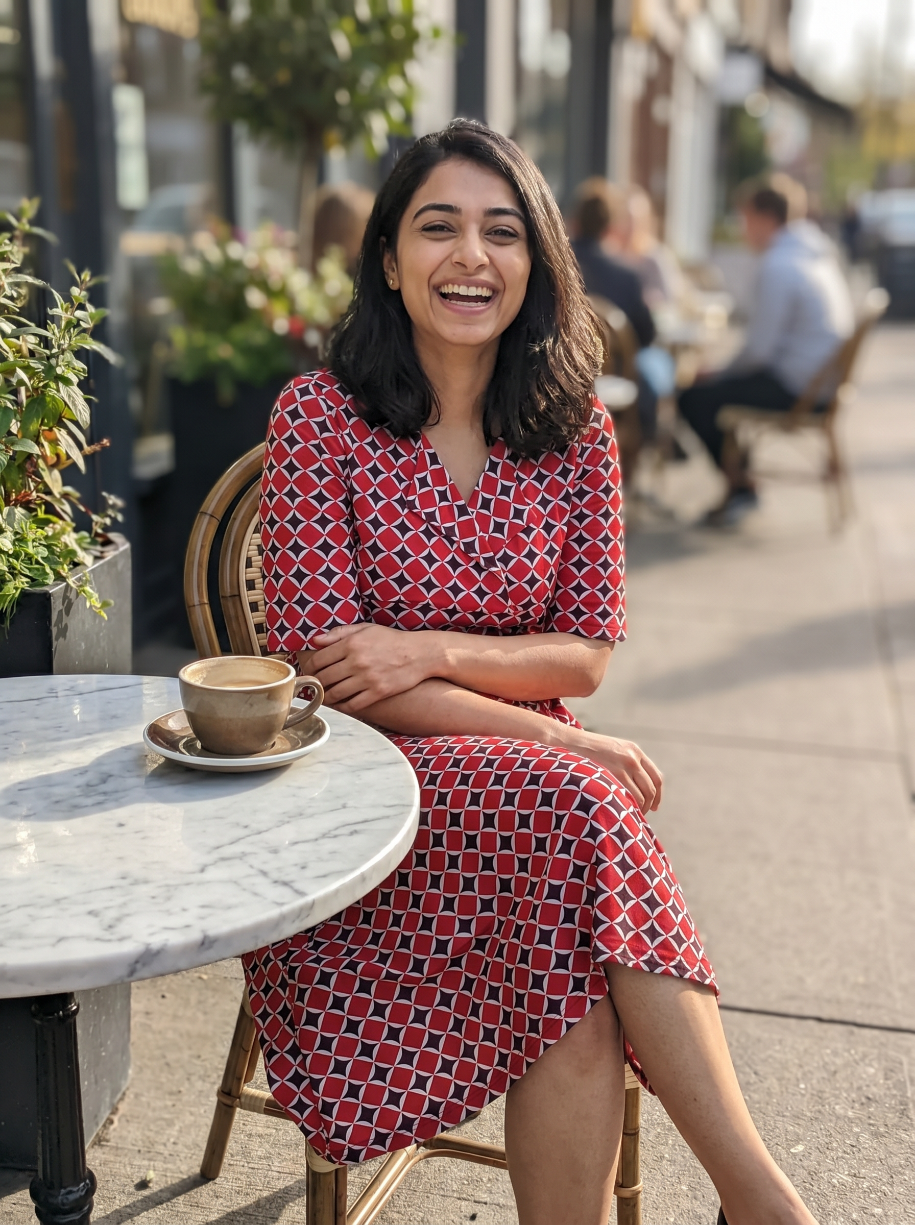 Red Tile Rain Dress
