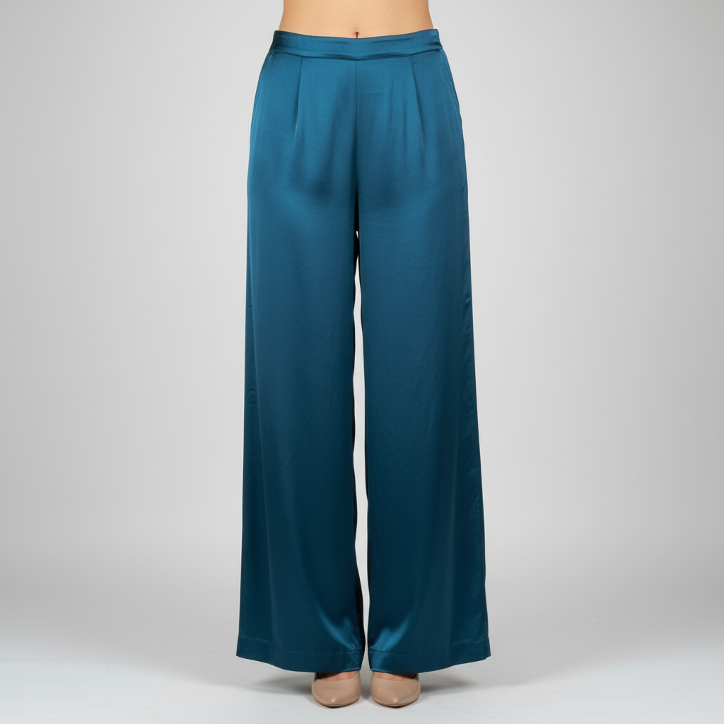 Blue Modal Silk Palazzo